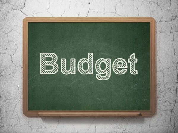 Concept de devise : Budget sur fond de tableau — Photo