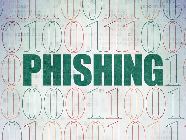 Sicherheitskonzept: Phishing auf digitalem Datenpapier — Stockfoto