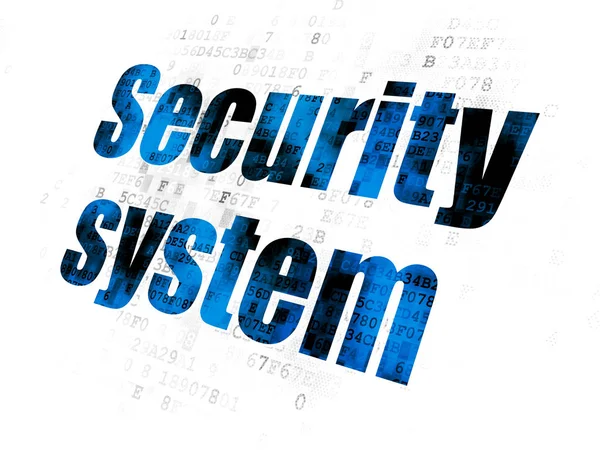 Concetto di sicurezza: sistema di sicurezza su sfondo digitale — Foto Stock
