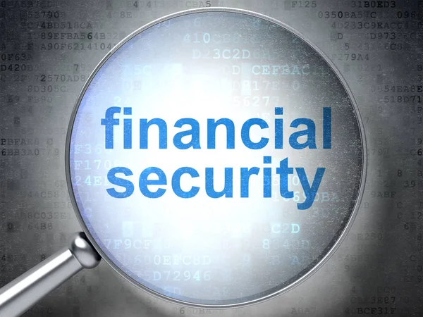 Schutzkonzept: Finanzielle Sicherheit mit optischem Glas — Stockfoto