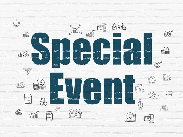 Business concept: Special Event on wall background — Stock Photo, Image