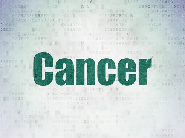 Healthcare concept: Cancer on Digital Data Paper background — Stock Photo, Image