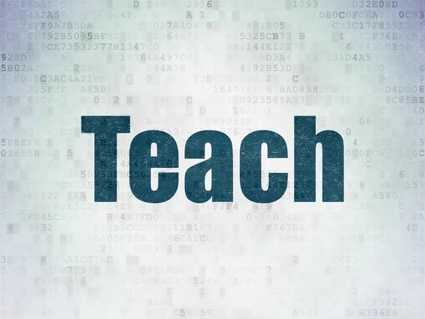 Concetto di apprendimento: insegnare sul background della Digital Data Paper — Foto Stock