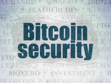 Blockchain kavramı: Bitcoin güvenlik dijital veri kağıt arka plan üzerinde