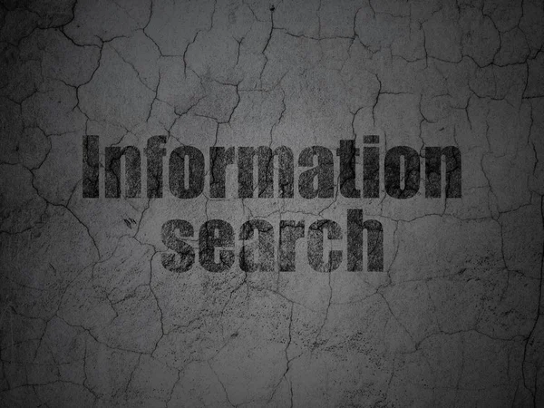Datenkonzept: Informationssuche auf Grunge Wall Hintergrund — Stockfoto