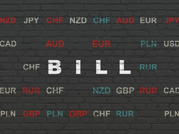 Koncepcji bankowości: Bill na tle ściany — Zdjęcie stockowe