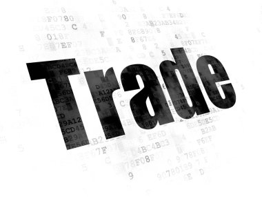 Ekonomi kavramı: dijital arka plan üzerinde ticaret