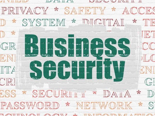 Concetto di protezione: Business Security su sfondo muro — Foto Stock