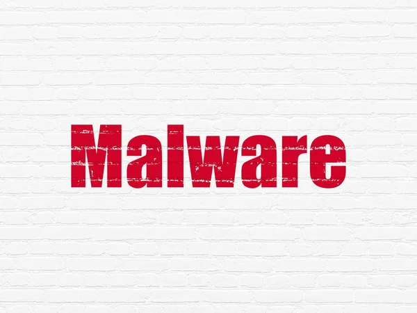 Koncepcja bezpieczeństwa: malware na tle ściany — Zdjęcie stockowe