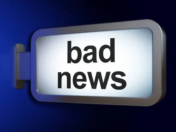News concept: Bad News on billboard background — Stock Photo, Image