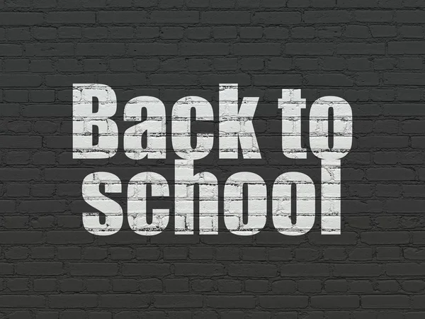 Learning concept: Back to School on wall background — Stock Photo, Image
