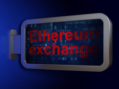 Blockchain kavramı: Ethereum Borsası'nda billboard arka plan