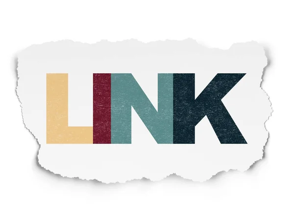 Web design concept: Link on Torn Paper background — Stock Photo, Image