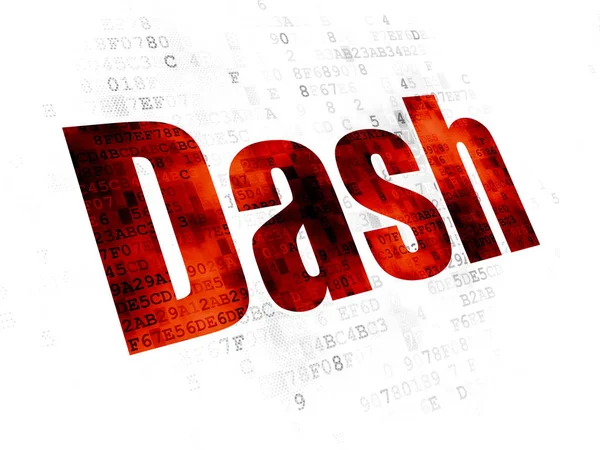 Kryptovaluta koncept: Dash på Digital bakgrund — Stockfoto