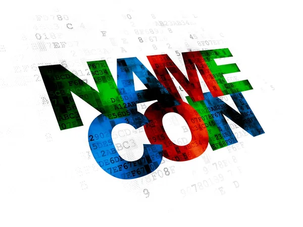 Blockchain concept: Namecoin op digitale achtergrond — Stockfoto