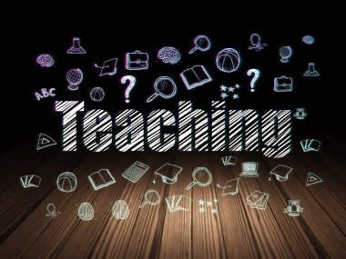 Eğitim kavramı: grunge karanlık odada öğretim