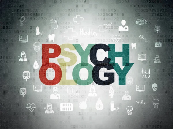 Medicine concept: Psychology on Digital Data Paper background — Stock Photo, Image