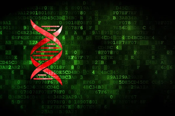Concepto científico: ADN sobre fondo digital — Foto de Stock