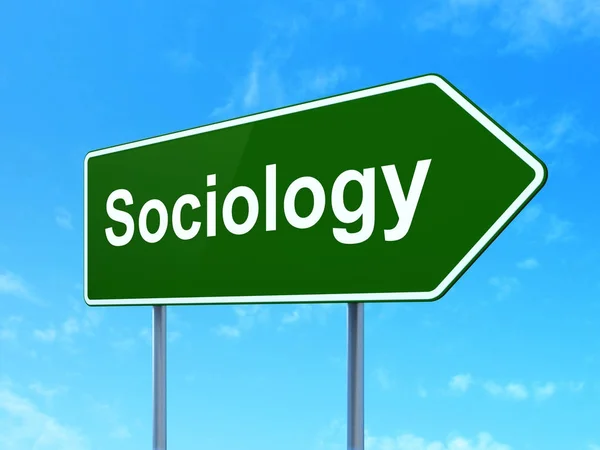 Koncepce vzdělávání: sociologie na silnici podepsat pozadí — Stock fotografie