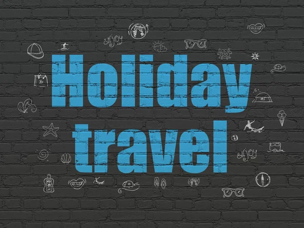 Concetto di vacanza: Vacanza Viaggio su sfondo muro — Foto Stock