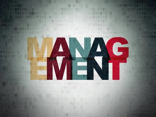 Affärsidé: Management på Digital Data papper bakgrund — Stockfoto