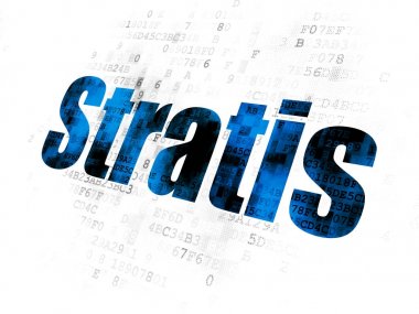 Blockchain kavramı: Stratis dijital arka plan üzerinde