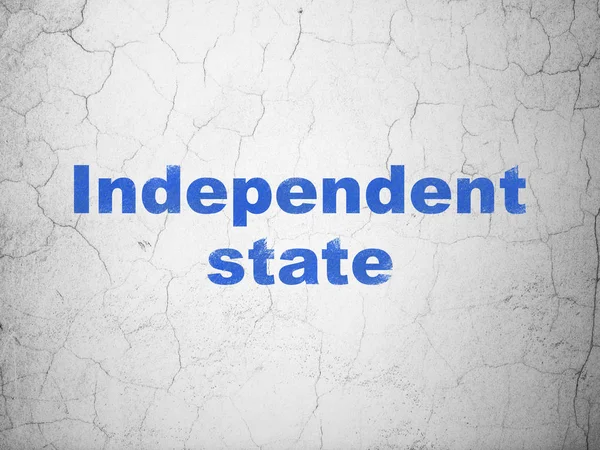 Conceito de política: Estado independente no fundo da parede — Fotografia de Stock