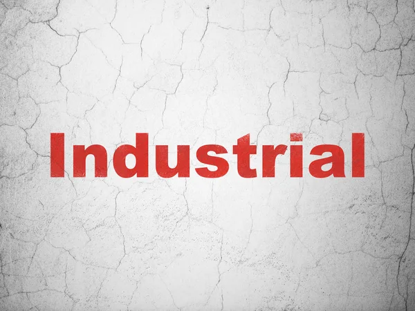 Concetto industriale: industriale su fondo parete — Foto Stock