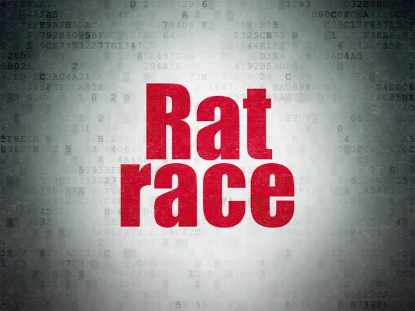 Finance concept: Rat Race on Digital Data Paper background — Stock Photo, Image