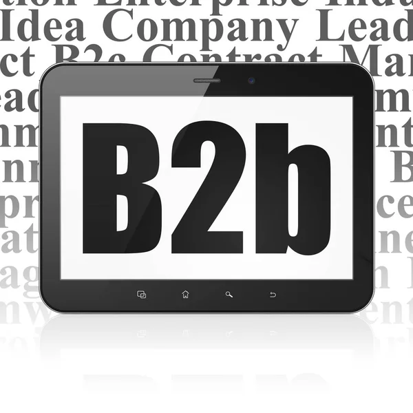 Business concept: Tablet Computer with B2b on display — Stock Photo, Image