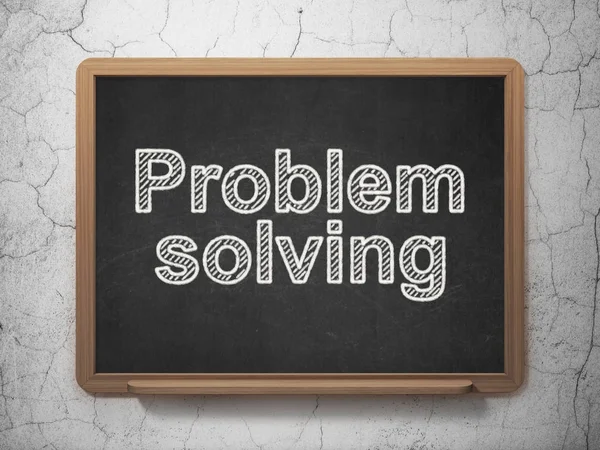 Bedrijfsconcept: Problem Solving op schoolbord achtergrond — Stockfoto