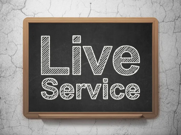 Концепция финансирования: Live Service on chalkboard background — стоковое фото