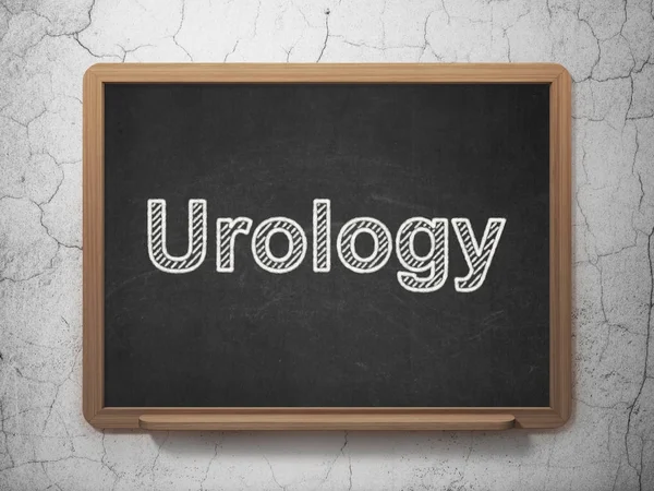 Conceito de medicina: Urologia sobre fundo quadro-negro — Fotografia de Stock