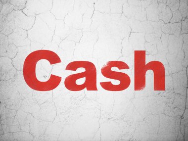 Bankacılık kavramı: nakit duvar arka plan üzerinde