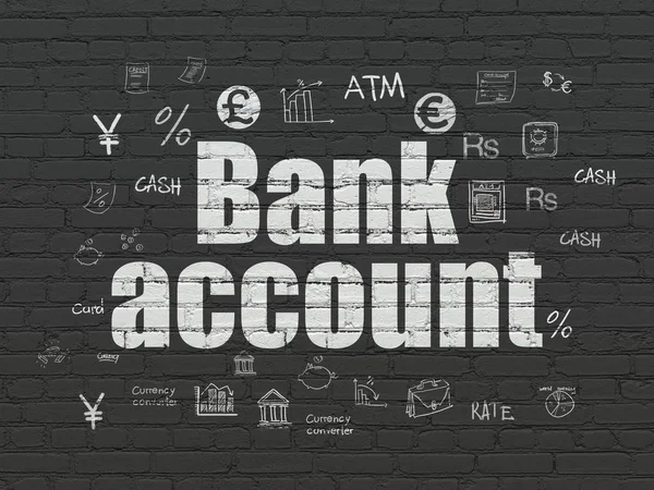 Pengar koncept: bankkonto på väggen bakgrund — Stockfoto