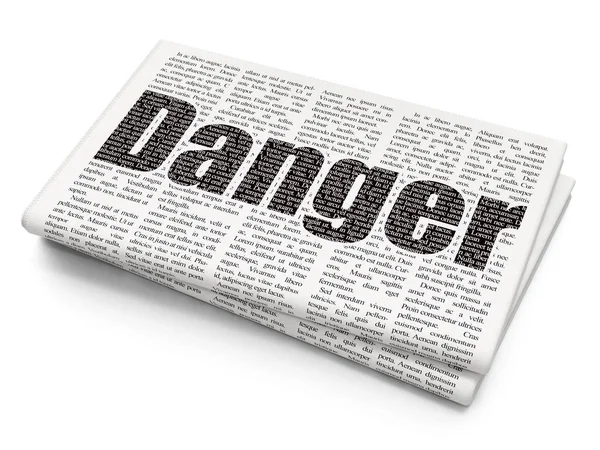 Privacy concept: Danger on Newspaper background — 图库照片