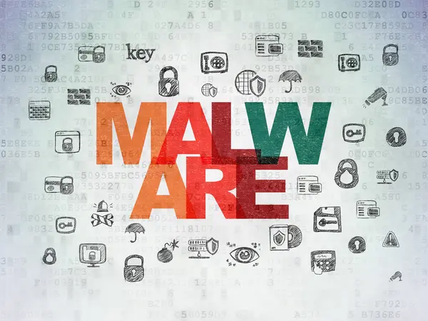 Safety concept: Malware on Digital Data Paper background — Stock Photo, Image
