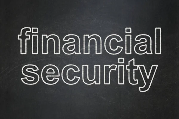 セキュリティの概念: 黒板背景に金融セキュリティ — ストック写真