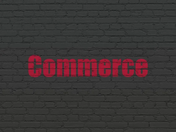 Finance concept: Commerce on wall background — Stock Photo, Image