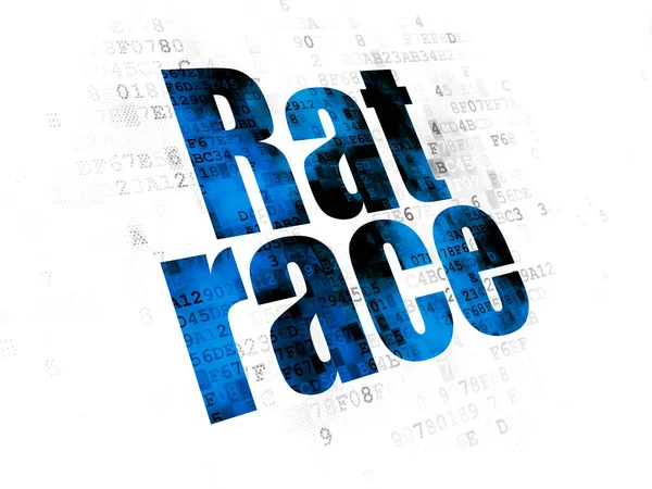 Conceito de finanças: Rat Race em fundo digital — Fotografia de Stock
