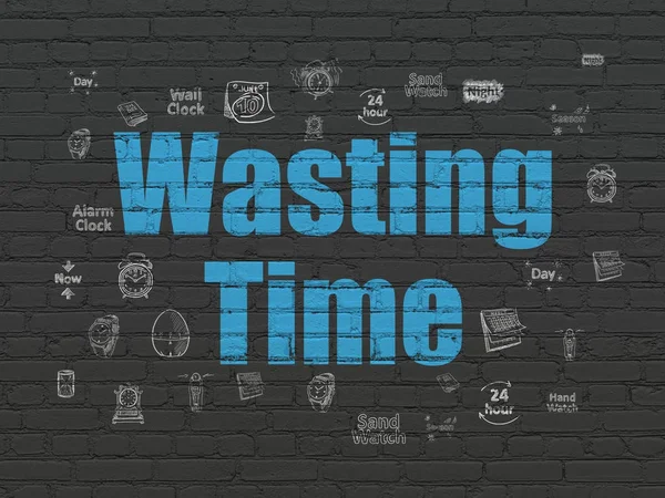 Timeline concept: Wasting Time on wall background — Stock Photo, Image