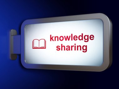 Eğitim kavramı: bilgi paylaşım ve kitap billboard arka plan
