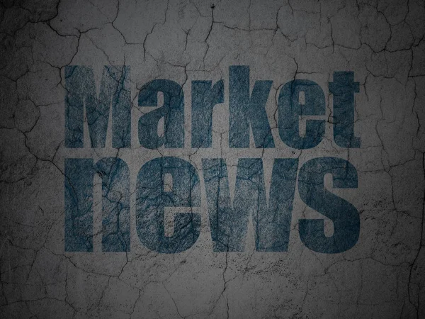 Концепция новостей: Новости рынка на фоне гранж-стен — стоковое фото