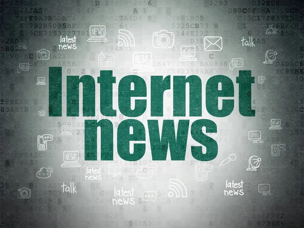Conceito de notícias: Internet News on Digital Data Paper background — Fotografia de Stock