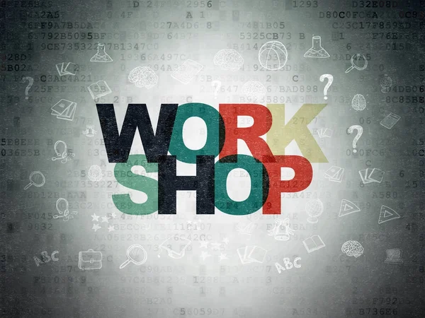 Lernkonzept: Workshop zum digitalen Datenpapier-Hintergrund — Stockfoto