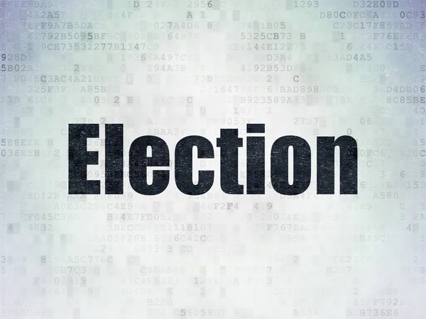 Концепция политики: выборы на фоне цифровых документов — стоковое фото
