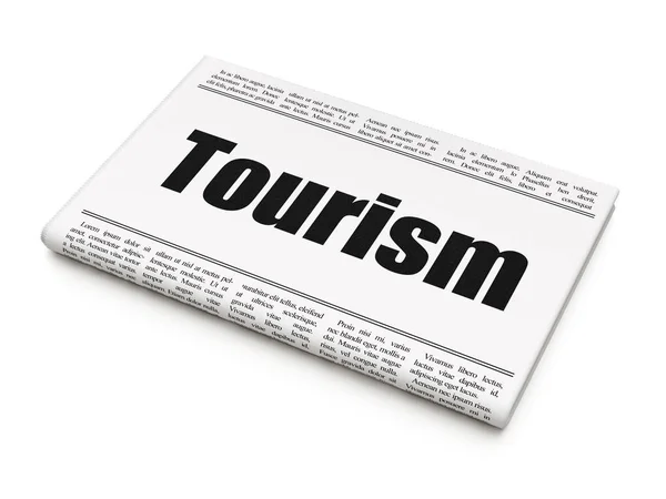 Koncepce cestovního ruchu: novinový titulek cestovního ruchu — Stock fotografie