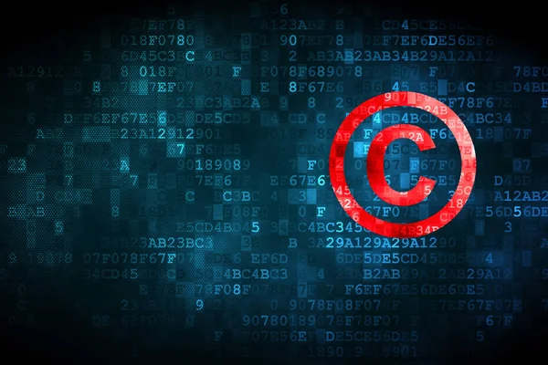 Концепция права: Авторское право на цифровой фон — стоковое фото