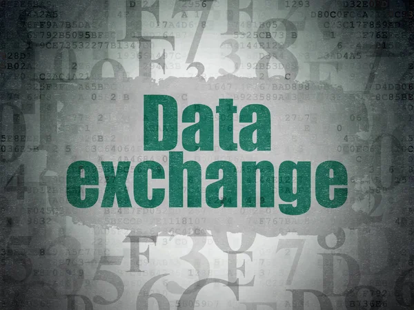 Information concept: Data Exchange on Digital Data Paper background