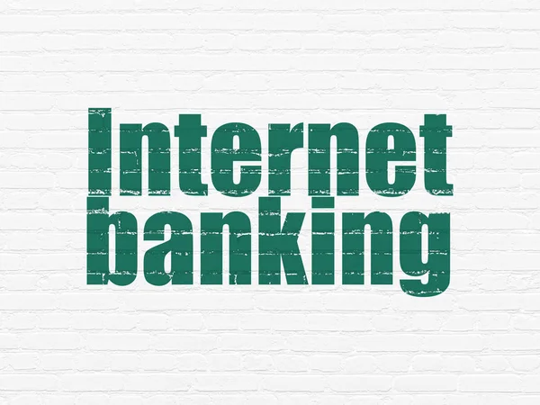 Banking konceptet: Internet Banking på vägg bakgrund — Stockfoto